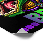 Alligator Bruh Mardi Gras Costume Men Women Kids  Poster (Ecke)