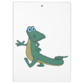 Alligator Cartoon Klemmbrett (Rückseite)