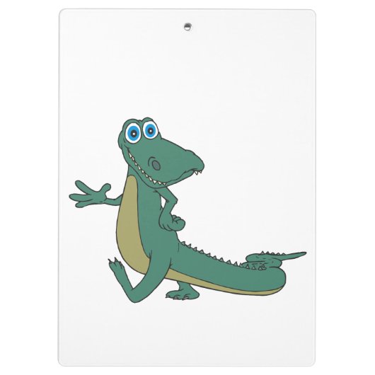 Alligator Cartoon Klemmbrett (Rückseite)