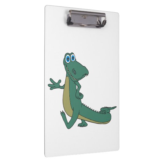 Alligator Cartoon Klemmbrett (Rechts)
