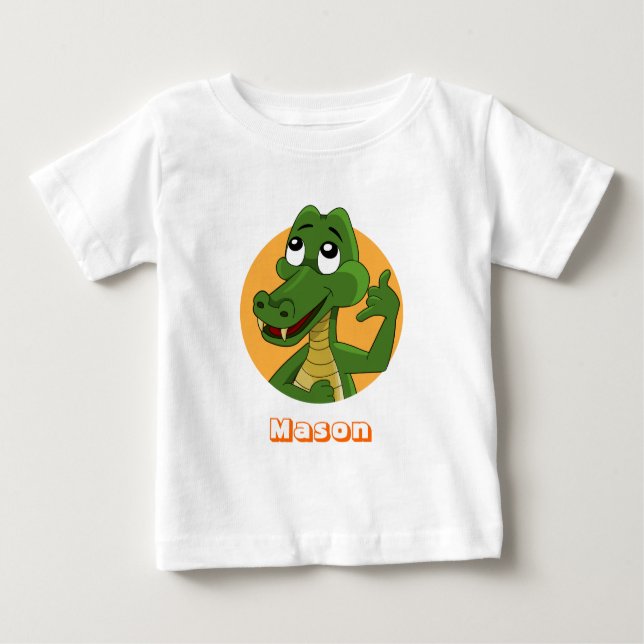 Alligator Cartoon T - Shirt (Vorderseite)