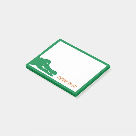 Alligator Chomp dazu! Post-it Klebezettel (angewinkelt)