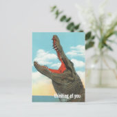Alligator Chomp Postkarte (Stehend Vorderseite)