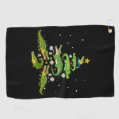 Alligator Christmas Tree Cute Xmas Lover Lights Golfhandtuch (Horizontal)