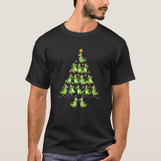 Alligator Christmas Tree Funny Ugly Christmas Swea T-Shirt (Vorderseite)