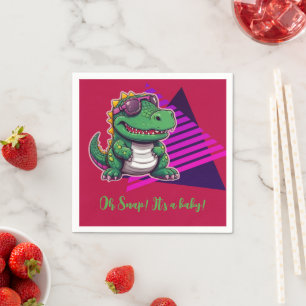 Alligator Cool Kawaii Retro Vibe Babydusche Serviette
