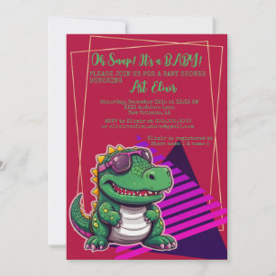 Alligator Cool Kawaii Retro-Vibe  Einladung