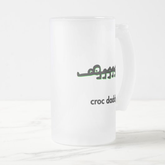 Alligator croc daddy mattglas bierglas (VorderseiteRechts)