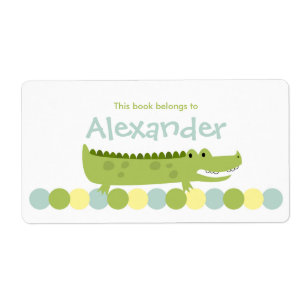 Alligator Crocodile Buchzeichen Label - Buchungspl
