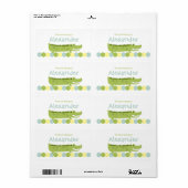 Alligator Crocodile Buchzeichen Label - Buchungspl (Vorne)