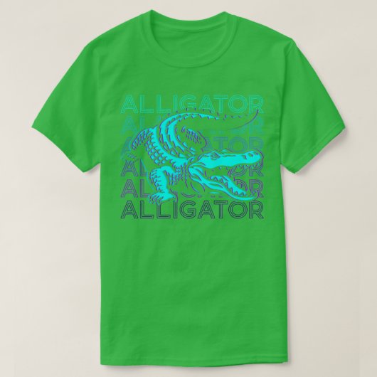 Alligator Crocodile Gator Retro Alligator Geschenk T-Shirt (Design vorne)