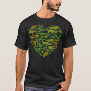 Alligator Crocodile Gator Tier Liebhaber Herz Männ T-Shirt