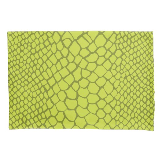 Alligator Crocodile Moderne Grüne Fun Schlafzimmer Kissenbezug (Vorderseite-Links)