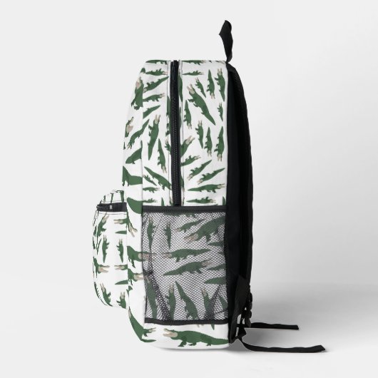 Alligator Crocodile Pattern School Individuelle Na Bedruckter Rucksack (Rechts)
