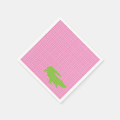 Alligator Crocodile Pink Green Preppy Fun Serviette (Ecke)