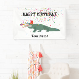 Alligator Crocodile - Tiere Geburtstagsparty Banner