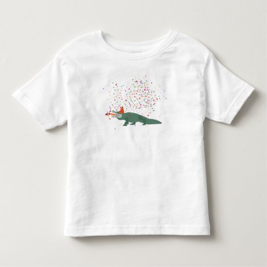 Alligator Crocodile - Tiere mit Party Kleinkind T-shirt (Vorderseite)
