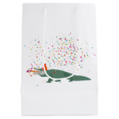 Alligator Crocodile - Tiere mit Party Mittlere Geschenktüte (Rückseite)