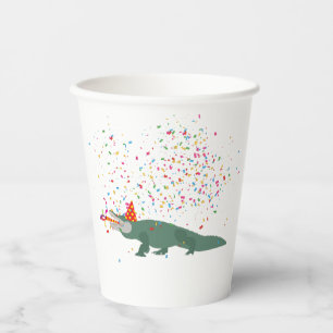 Alligator Crocodile - Tiere mit Party Pappbecher