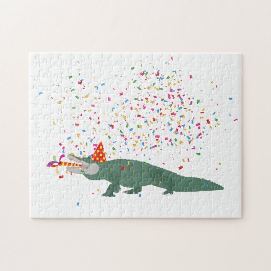 Alligator Crocodile - Tiere mit Party Puzzle (Horizontal)