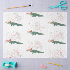 Alligator Crocodile - Tiere mit Party Seidenpapier