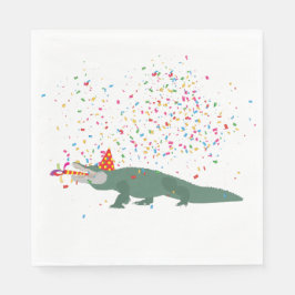Alligator Crocodile - Tiere mit Party Serviette