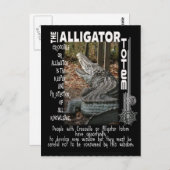 ALLIGATOR / CROCODILE TOTEM POSTKARTE (Vorne/Hinten)