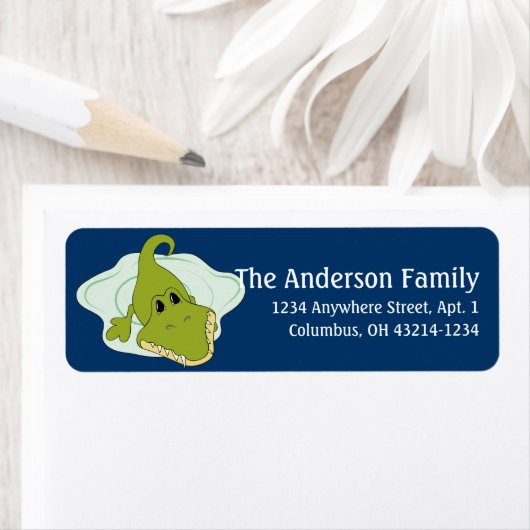 Alligator d3 Tierische Rücksendeadressen-Aufkleber (Insitu)