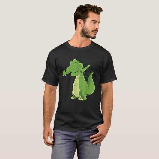 Alligator Dabbing Krokodile Dabbing Alligator T-Shirt (Vorne ganz)