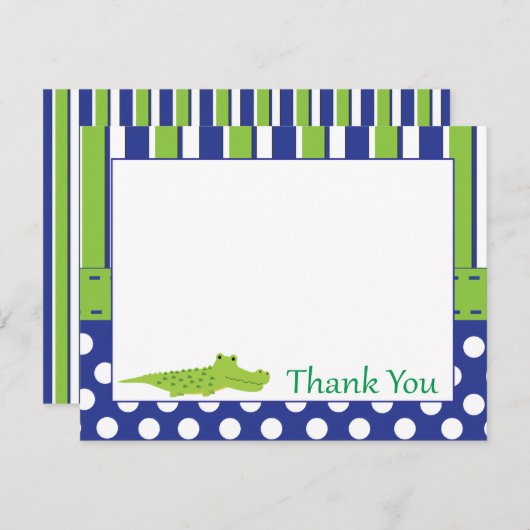 Alligator Dankeschön Karte (Vorne/Hinten)