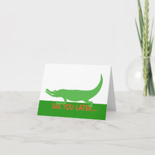 Alligator Dankeschön-Karte Feiertagskarte