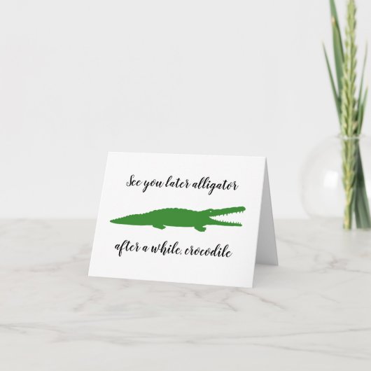 Alligator Dankeskarte (Vorderseite)