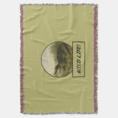 Alligator Dark Khaki Throw Blanket Decke (Vorderseite Vertikal)