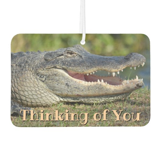 Alligator denkt an dich macht mich lächeln autolufterfrischer (Vorderseite)