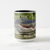 Alligator denkt, macht mich lächeln Foto Tasse (Zentrum)