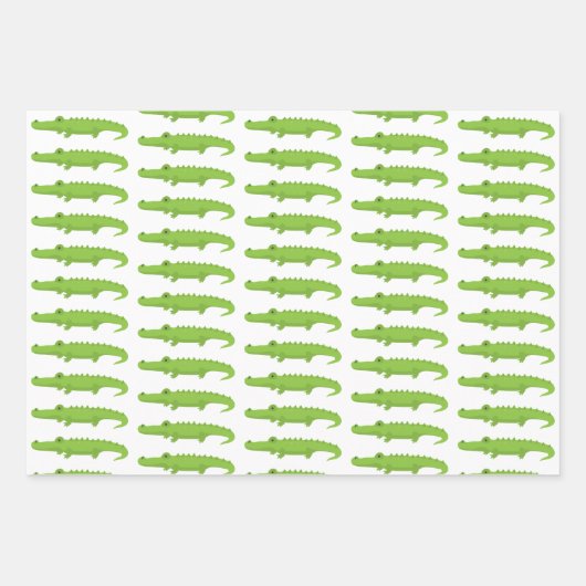 Alligator Dots Rugby Stripes Geschenkblätter Geschenkpapier Set (Vorderseite 2)