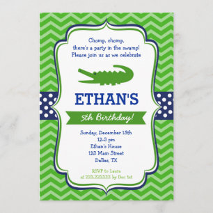 Alligator Einladungen zum Geburtstag