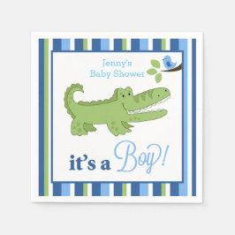 Alligator Es ist ein Junge Custom Napkin Serviette