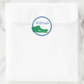 Alligator-Etikett nach Maß Runder Aufkleber (Tasche)