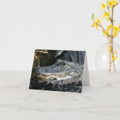 Alligator, Everglades Blank Notecard Karte (Gelbe Blume)