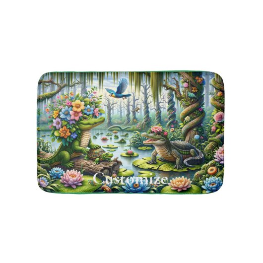 Alligator Fantasy Sumamp Thunder_Cove Badematte (Vorderseite)