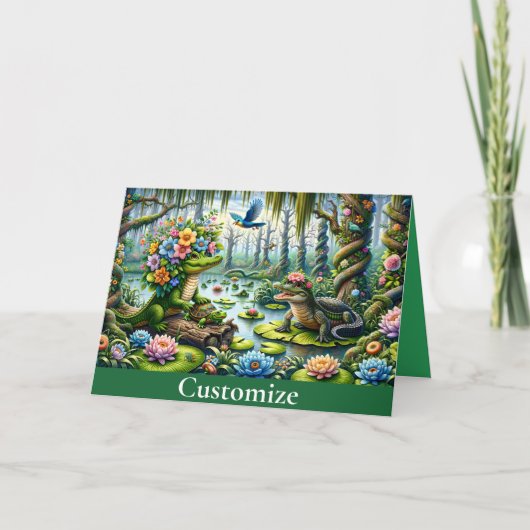 Alligator Fantasy Sumamp Thunder_Cove Einladung (Vorderseite)