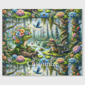 Alligator Fantasy Sumamp Thunder_Cove Geschenkpapier (Flach)