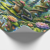 Alligator Fantasy Sumamp Thunder_Cove Geschenkpapier (Ecke)