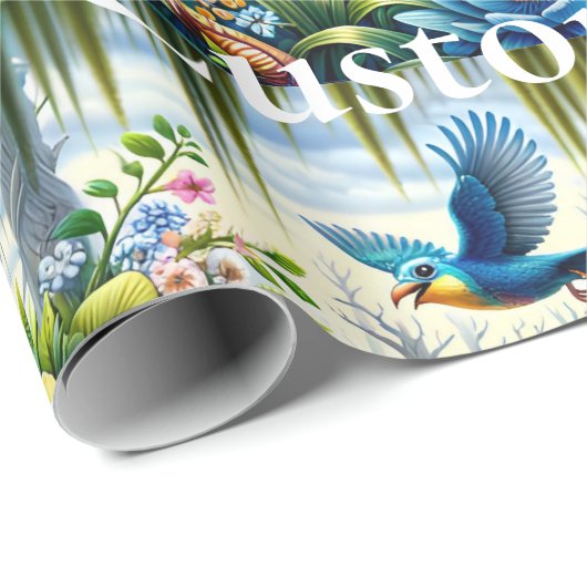 Alligator Fantasy Sumamp Thunder_Cove Geschenkpapier (Rolleneckpunkt)