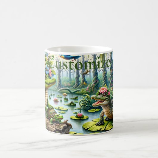 Alligator Fantasy Sumamp Thunder_Cove Kaffeetasse (Mittel)