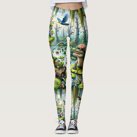 Alligator Fantasy Sumamp Thunder_Cove Leggings (Vorderseite)