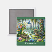 Alligator Fantasy Sumamp Thunder_Cove Magnet (Vorderseite/Rückseite)