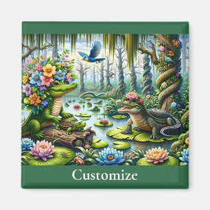 Alligator Fantasy Sumamp Thunder_Cove Magnet
