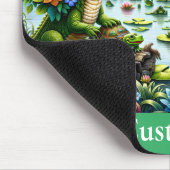Alligator Fantasy Sumamp Thunder_Cove Mousepad (Ecke)